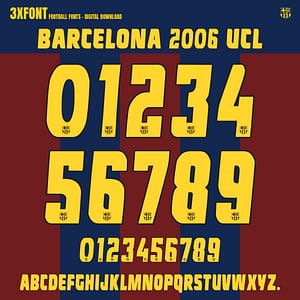 Barcelona 2006 UCL Jersey Font – OTF & Vector