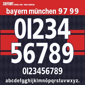 Bayern München 1997–1999 Jersey Font (OTF & Vector)
