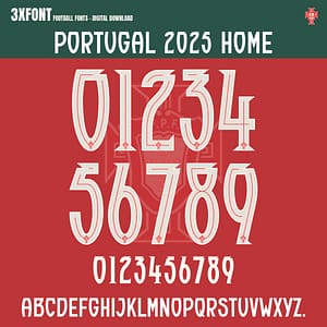 Portugal 2025 Home Jersey Font (OTF & Vector)