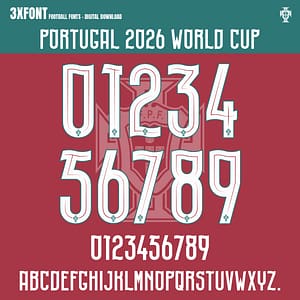 Portugal 2026 World Cup Home Jersey Font (OTF & Vector)