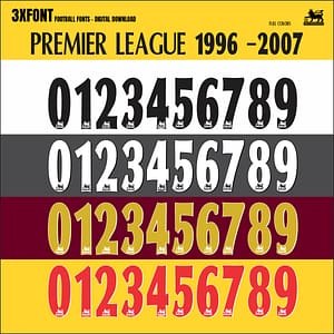 Premier League 1996–2007 Jersey Font (OTF & Vector)