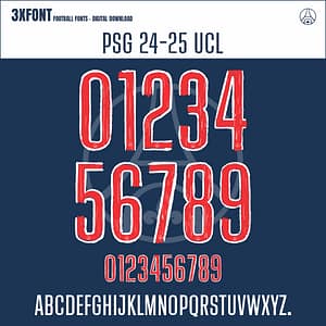 PSG 2024–25 UCL Jersey Font (OTF & Vector)