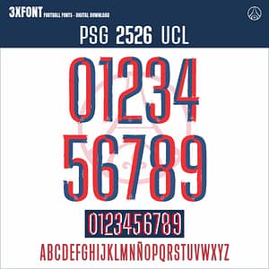 PSG 2025–26 Away Kit Font (OTF & Vector)