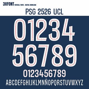 PSG 2025–26 Home Kit Font (OTF & Vector)