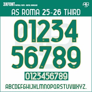 AS Roma 2025–26 Third Jersey Font (OTF & Vector)