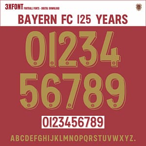 Bayern Munich 125 Years Anniversary Jersey Font (OTF & Vector)