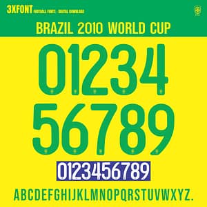 Brazil 2010 World Cup Jersey Font (OTF & Vector)
