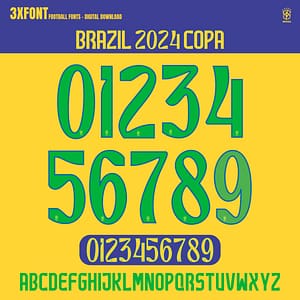 Brazil 2024 Copa Jersey Font (OTF & Vector)