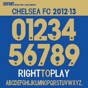 Chelsea FC 2012–13 Jersey Font (OTF & Vector)